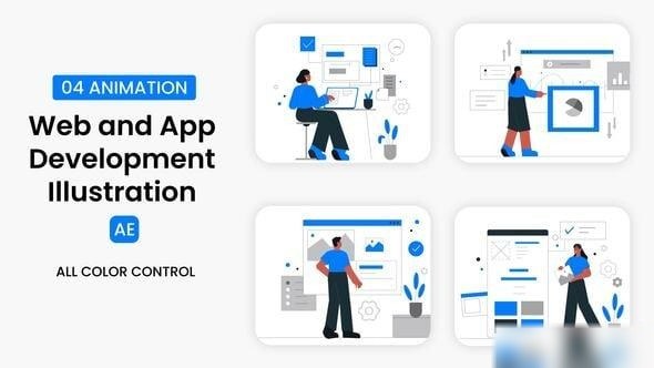 Videohive Web and App Development Illustration Scene