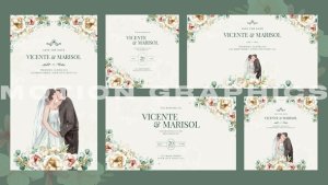 Bells Wedding Invitation | Mogrt Premiere Pro template preview