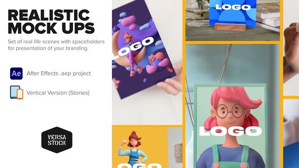 Videohive Realistic Mock Ups Stories Product Promo template preview