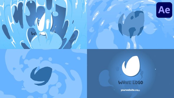 Videohive Swirling Wave Logo Opener for After Effects Logo Stings template preview