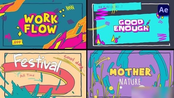 Videohive Cartoon Logo Text Opener [After Effects] Openers template preview