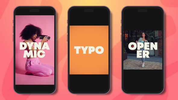 Videohive Opener Dynamic Typo Vertical Reel Product Promo template preview