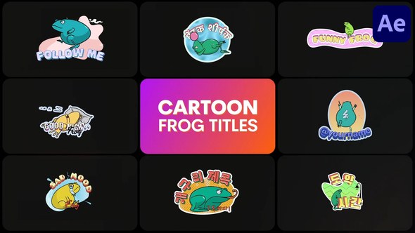 Videohive Cartoon Frogs for After Effects Titles template preview