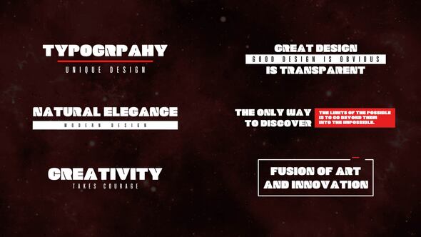 Videohive Typography 57380704 Titles template preview