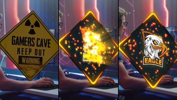 Videohive Gamer Zone Logo Transition Elements template preview