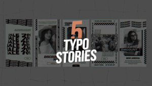Videohive 5 Typo Stories Product Promo template preview