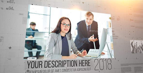 Videohive Clean Corporate Presentation 19387356 Video Displays template preview