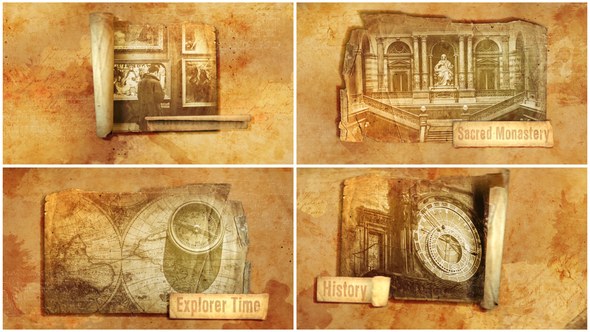 Videohive Ancient/History Unfold Project Video Displays template preview