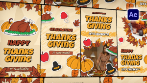 Videohive Thanksgiving Stories Pack Openers template preview
