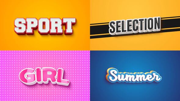 Videohive Text Effect - 3D Style 08 Titles template preview