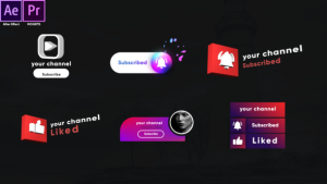 Youtube Modern Subscribe Elements Video Displays template preview