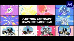Videohive Cartoon Abstract Seamless Transitions for After Effects Elements template preview