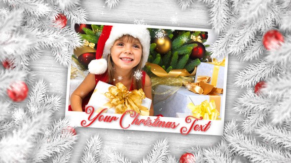 White Christmas Slideshow Video Displays template preview