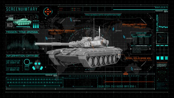 Videohive HUD700 Screen Military Tank Elements template preview