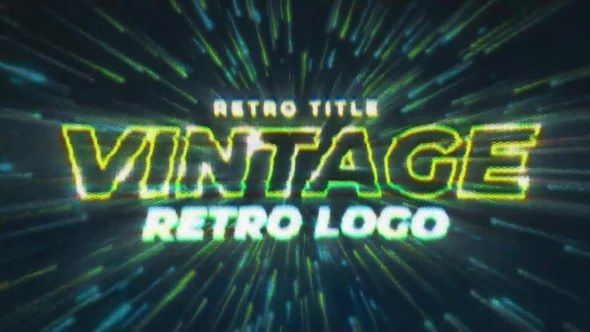 Videohive Vintage Video Game Title & Logo Logo Stings template preview