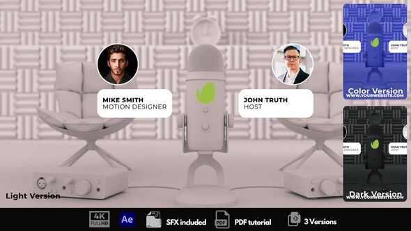 Videohive Podcast Time 49495469 Logo Stings template preview