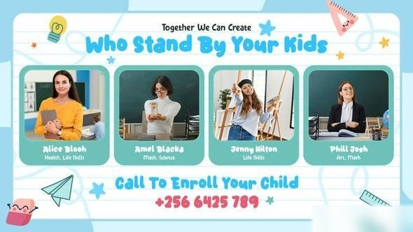 Videohive Kindergarten Slides Opener Openers template preview