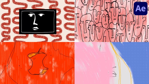 Videohive Abstract Grunge Looped Backgrounds | After Effects Elements template preview