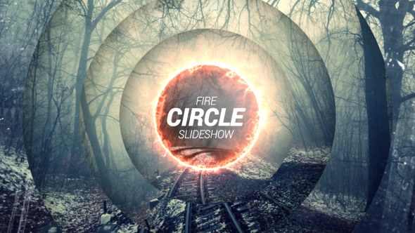 Videohive Fire Circle Slideshow Video Displays template preview
