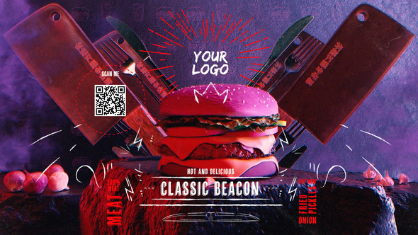 Videohive Fast Food Logo Reveal Logo Stings template preview