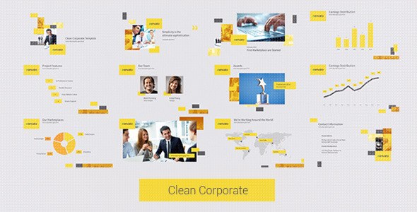 Videohive Clean Corporate 12776829 Video Displays template preview