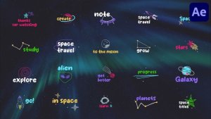 Videohive Space Titles for After Effects Titles template preview