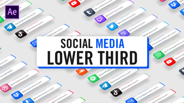 Videohive 3D Social Media Lower Thirds Broadcast-packages template preview