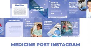 Videohive Medicine post istagram Product Promo template preview