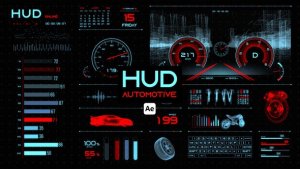 Videohive HUD Automotive for After Effects Infographics template preview
