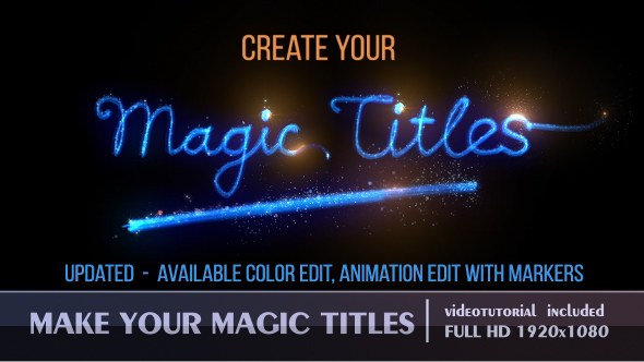Magic Titles Video Displays template preview