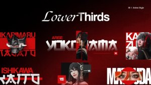 Lower Thirds - Anime Style Elements template preview