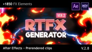 RTFX Generator [1850 FX elements] [After Effects + Pre-rendered clips] Video Displays template preview