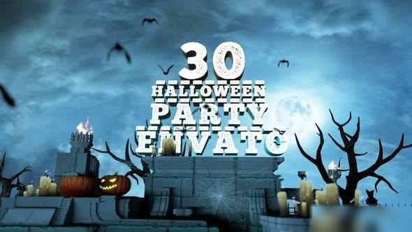 Videohive Halloween Greetings Card Openers template preview