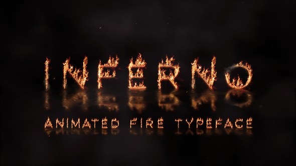 Videohive Inferno - Animated Fire Typeface Titles template preview