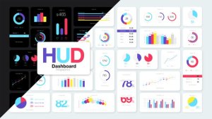 Videohive HUD Dashboard Infographics Infographics template preview