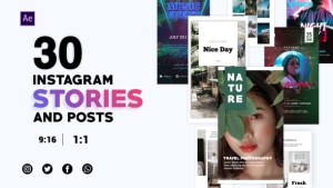 Insta Story Bundle Video Displays template preview