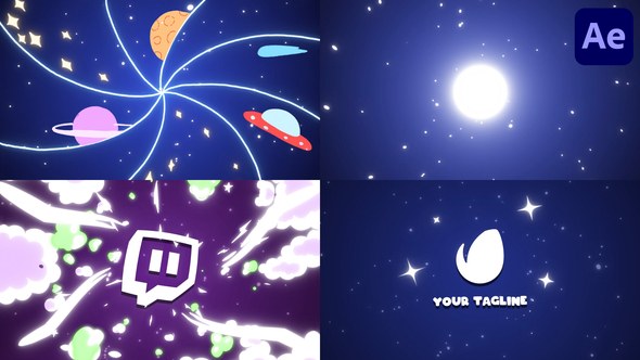 Videohive Space Quick Logo Opener for After Effects Logo Stings template preview