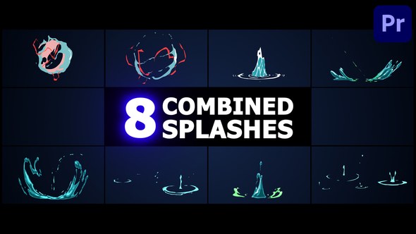Combined Splashes for Premiere Pro Premiere Pro template preview