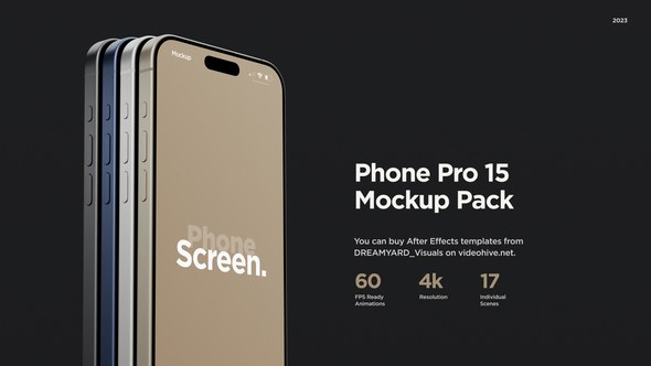 Videohive Phone Pro15 Mockup Pack Product Promo template preview