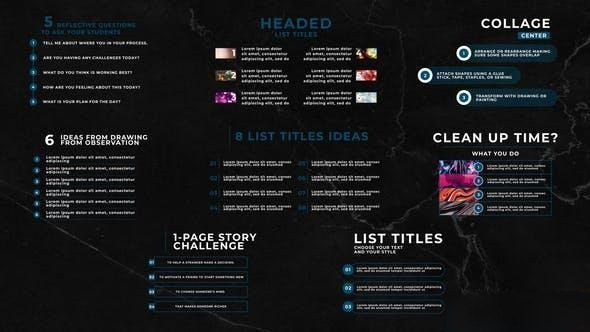 Videohive List Titles | AE Elements template preview