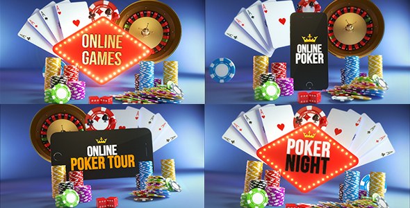 Videohive Poker Casino Logo Reveal Modular Pack Openers template preview