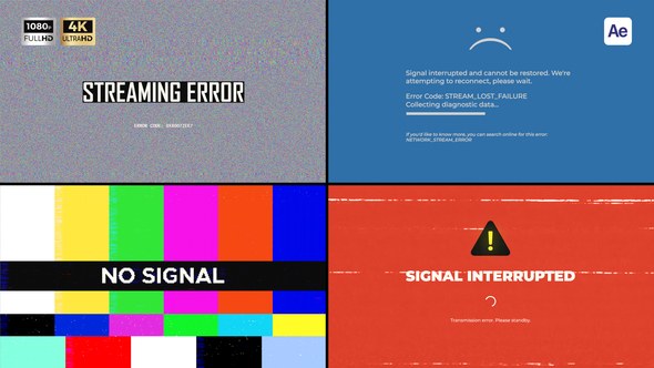 Videohive Signal Lost Overlays Elements template preview
