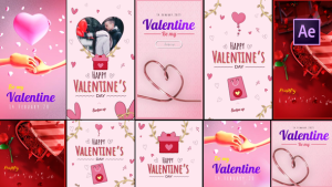 Videohive Valentines Stories and Posts Pack Elements template preview