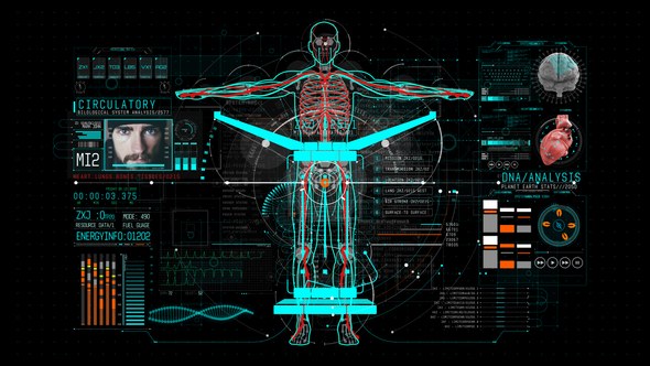 Videohive HUD Info Medical 5 Elements template preview
