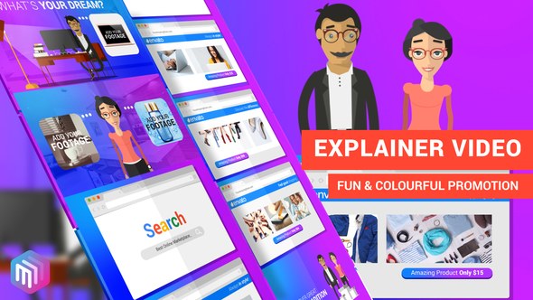 Explainer Video | Dream Shopping Online Video Displays template preview