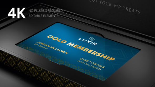Videohive Membership Card Intro Ad Product Promo template preview