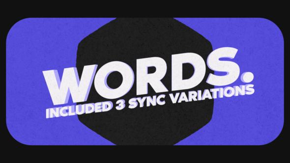 Videohive Words Stomp Video Displays template preview