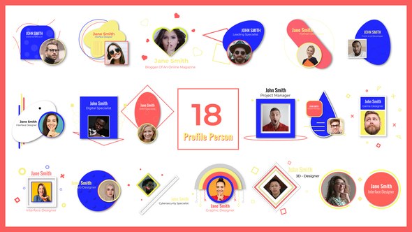 Videohive Profile Person Brief Introduction Elements template preview