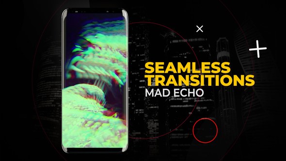 Videohive Vertical Mad Echo Transitions | After Effects Elements template preview