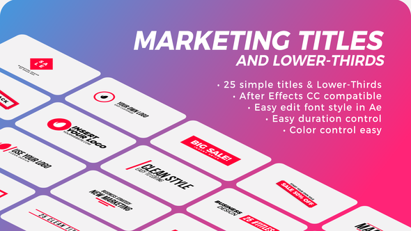 Videohive Marketing Titles & Lower-Thirds Titles template preview